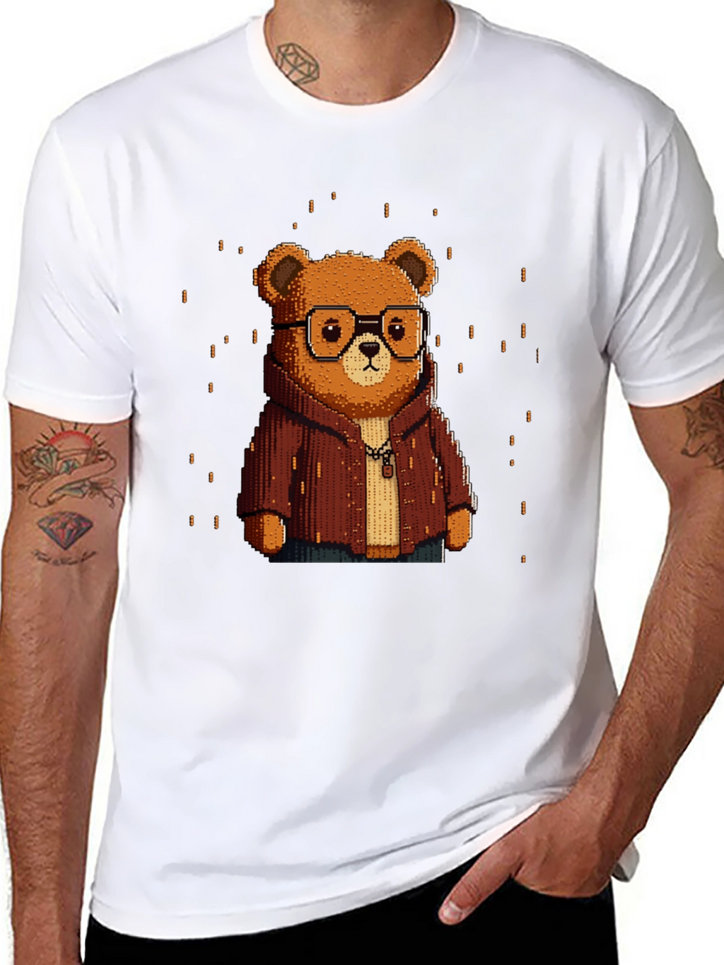 Pixel Art Bear T-Shirt