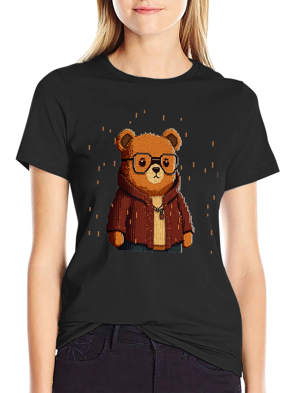 Pixel Art Bear T-Shirt