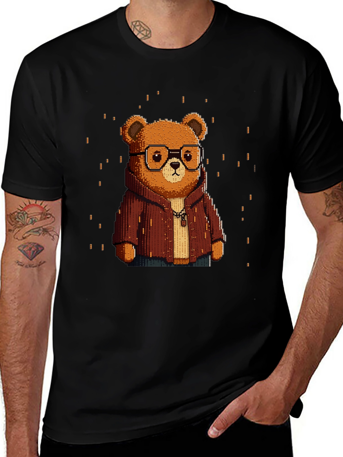 Pixel Art Bear T-Shirt