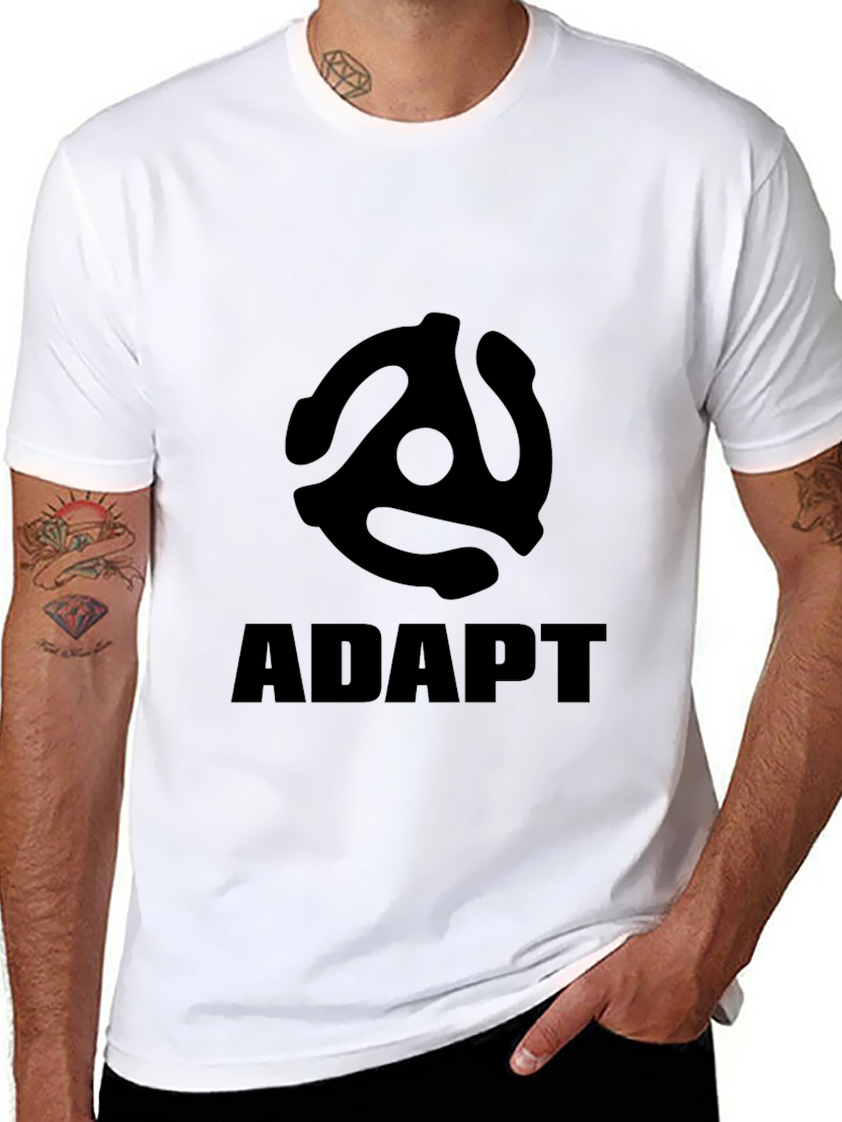 Adapt Record Adapter T-Shirt - Black