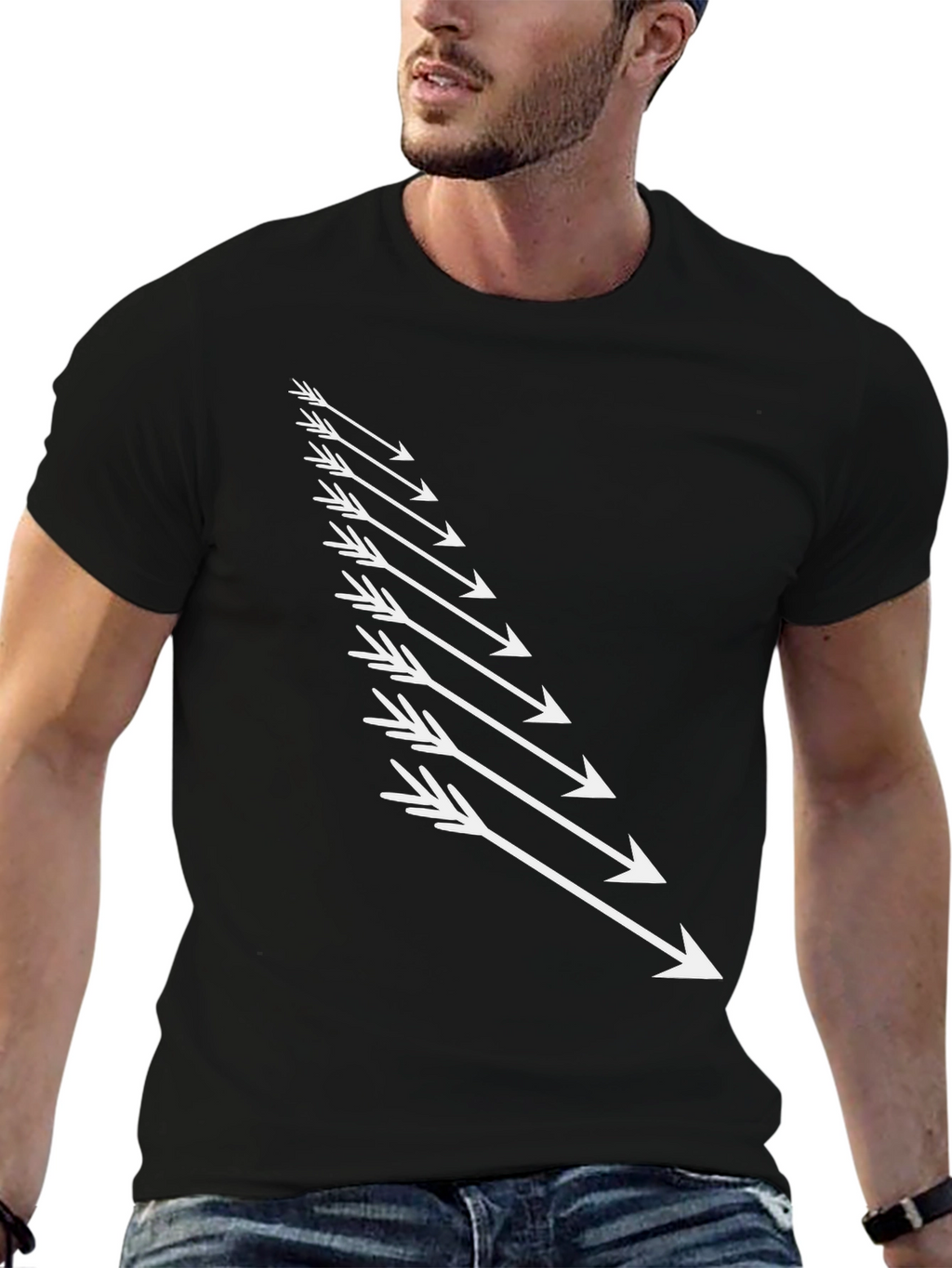 Arrow Graphic Black T-Shirt