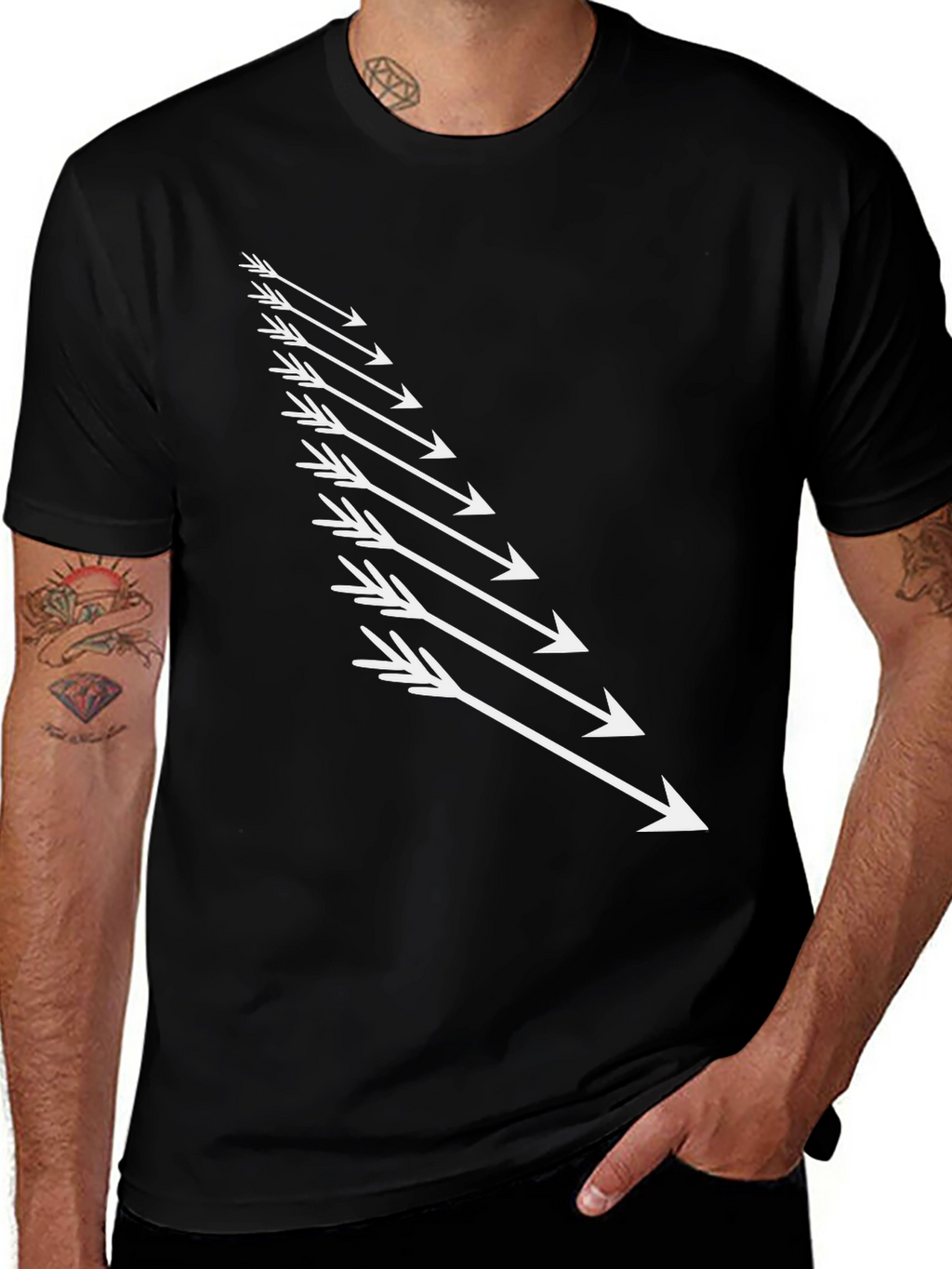 Arrow Graphic Black T-Shirt
