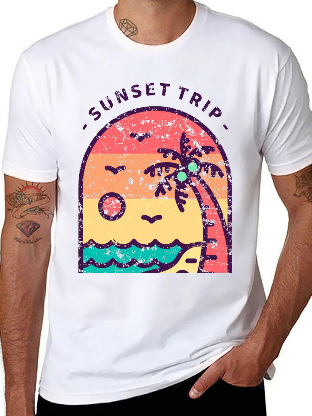 Sunset Trip Graphic Tee - Island Getaway