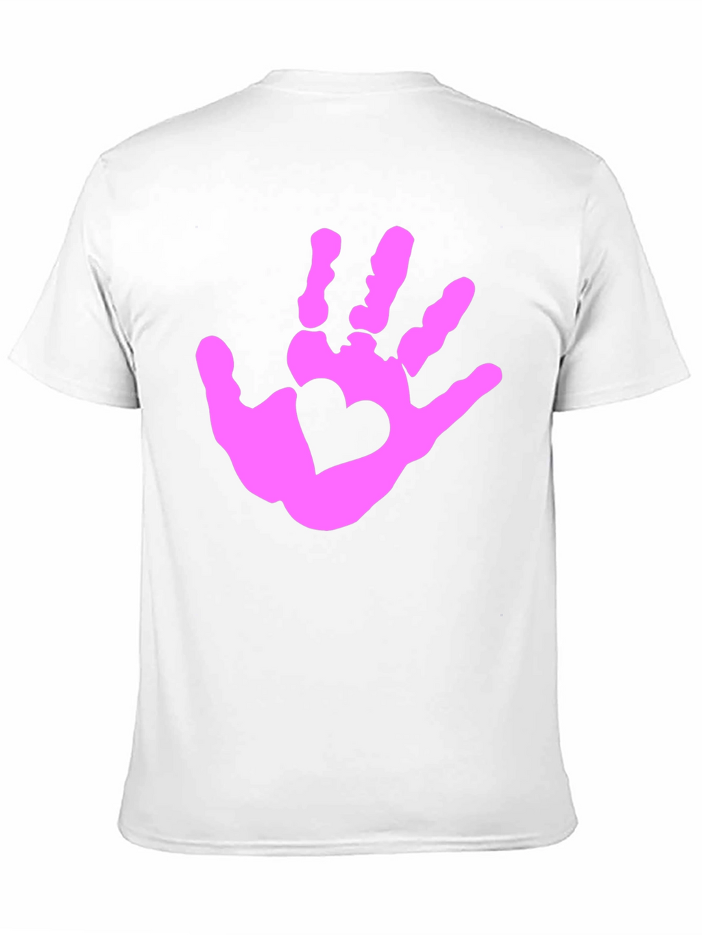 Heart Handprint Graphic Tee - Black