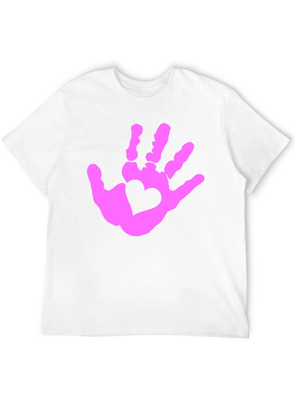 Heart Handprint Graphic Tee - Black