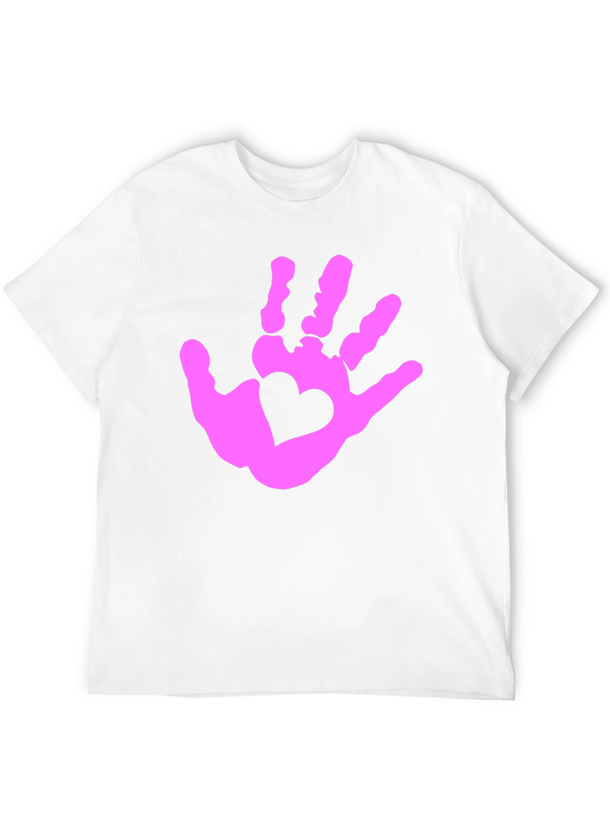 Heart Handprint Graphic Tee - Black