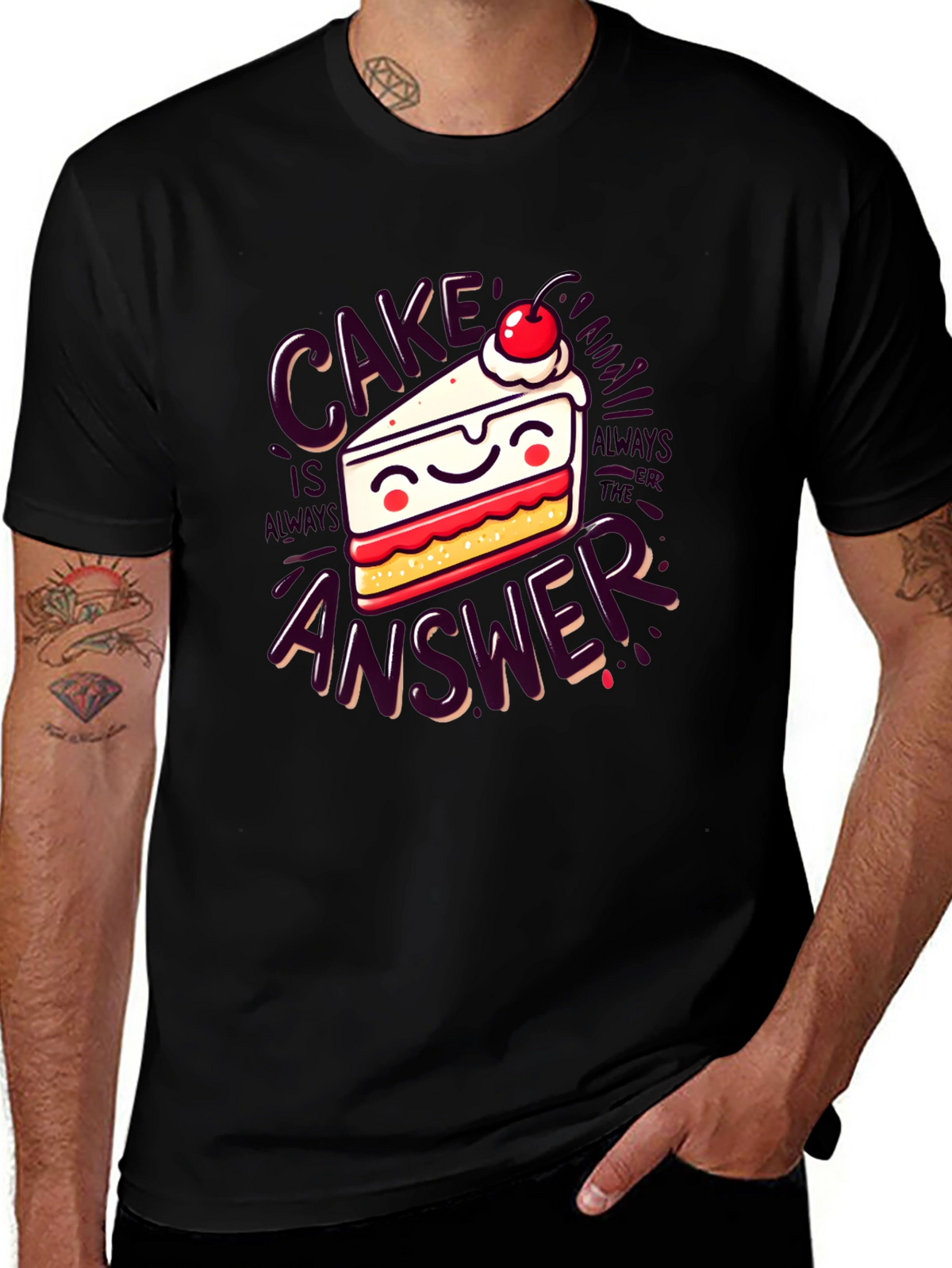 Cake is Always The Answer Graphic Tee