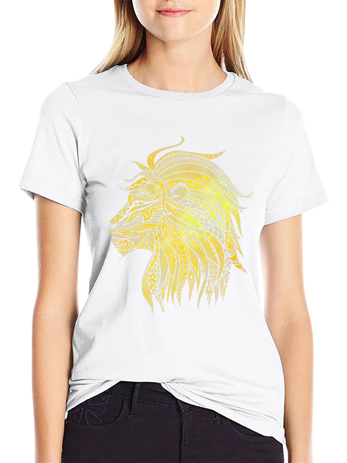 Lion Graphic Tee - Black Short Sleeve
