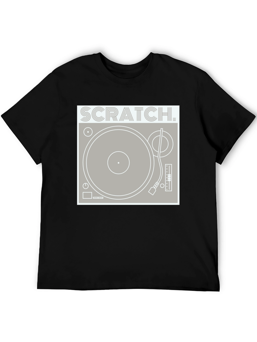 Scratch Turntable Graphic Tee - DJ Style Shirt