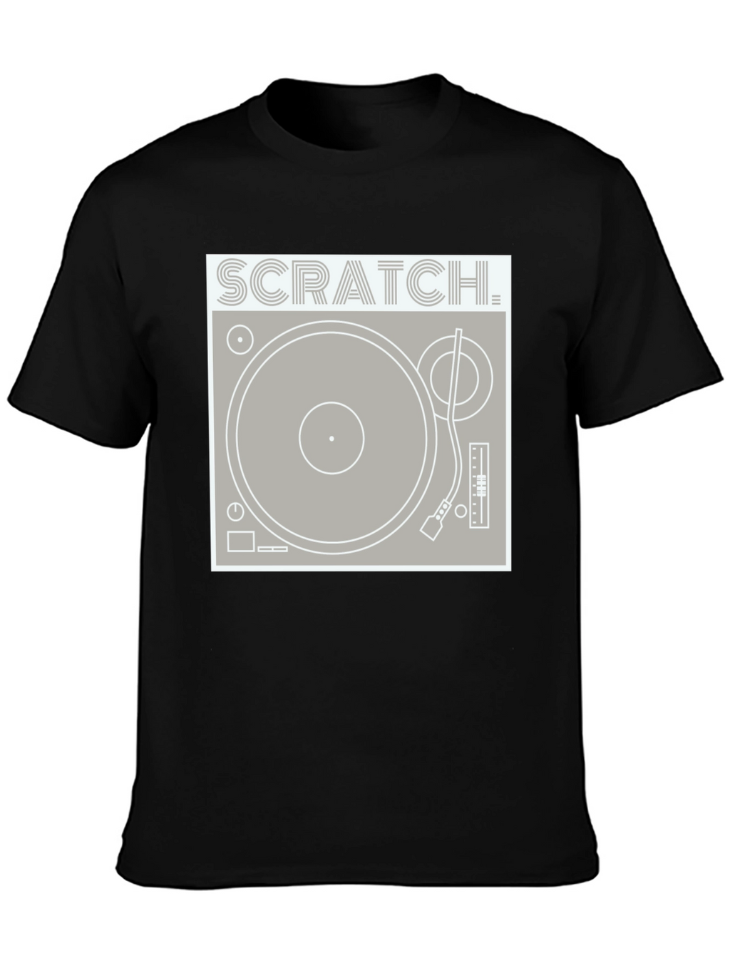 Scratch Turntable Graphic Tee - DJ Style Shirt