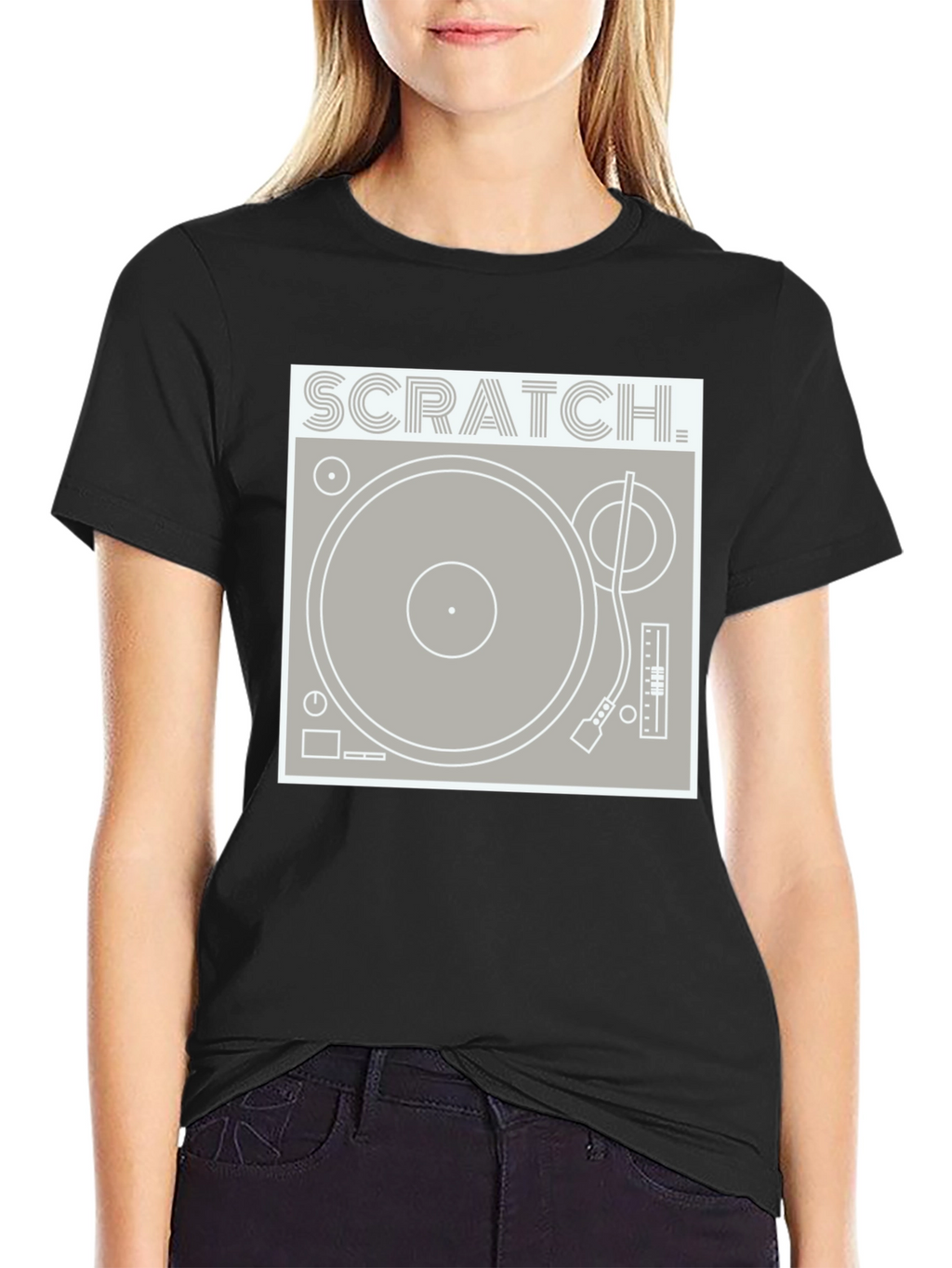 Scratch Turntable Graphic Tee - DJ Style Shirt