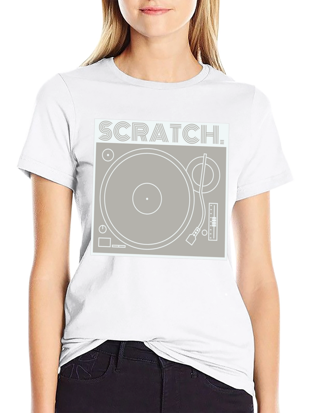 Scratch Turntable Graphic Tee - DJ Style Shirt