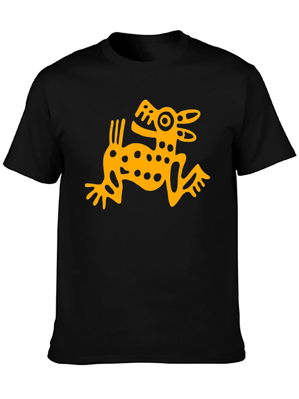 Aztec Dog Graphic T-Shirt - Black Menswear