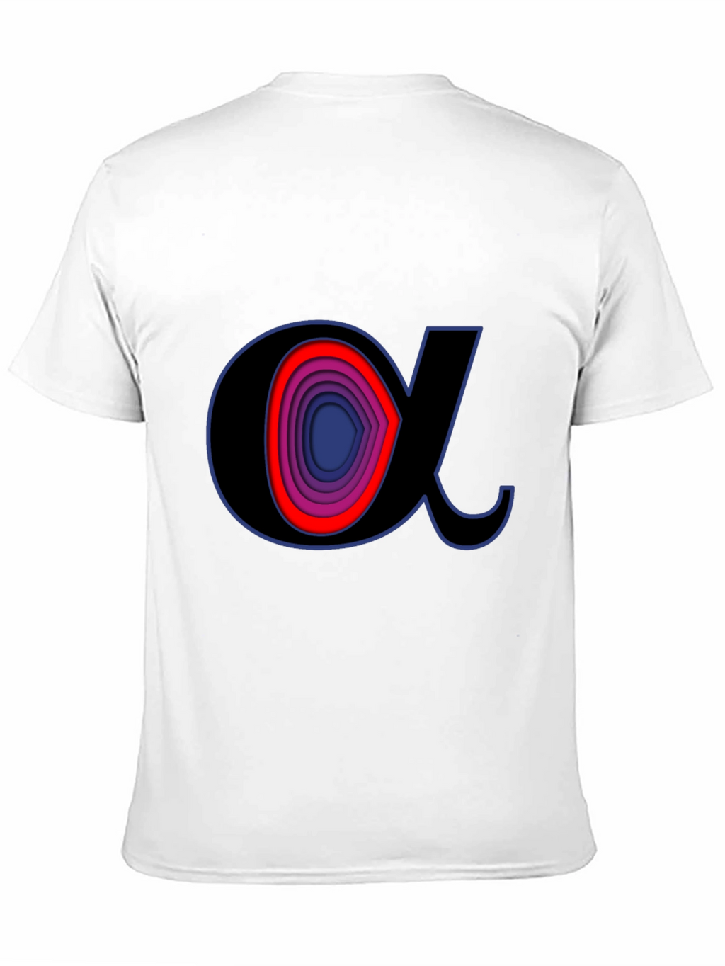 Alpha Symbol Graphic Tee - Stylish Black T-Shirt