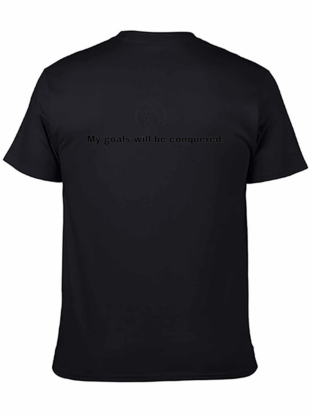 Conquer Goals T-Shirt - Motivational Wolf Design