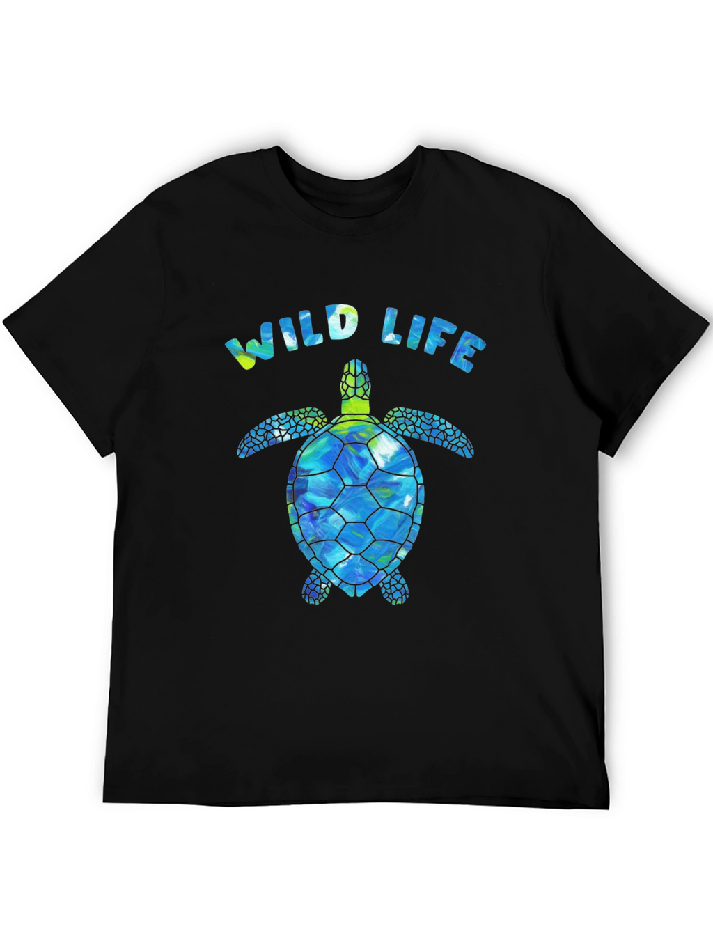 Wildlife Sea Turtle Graphic Tee - Black