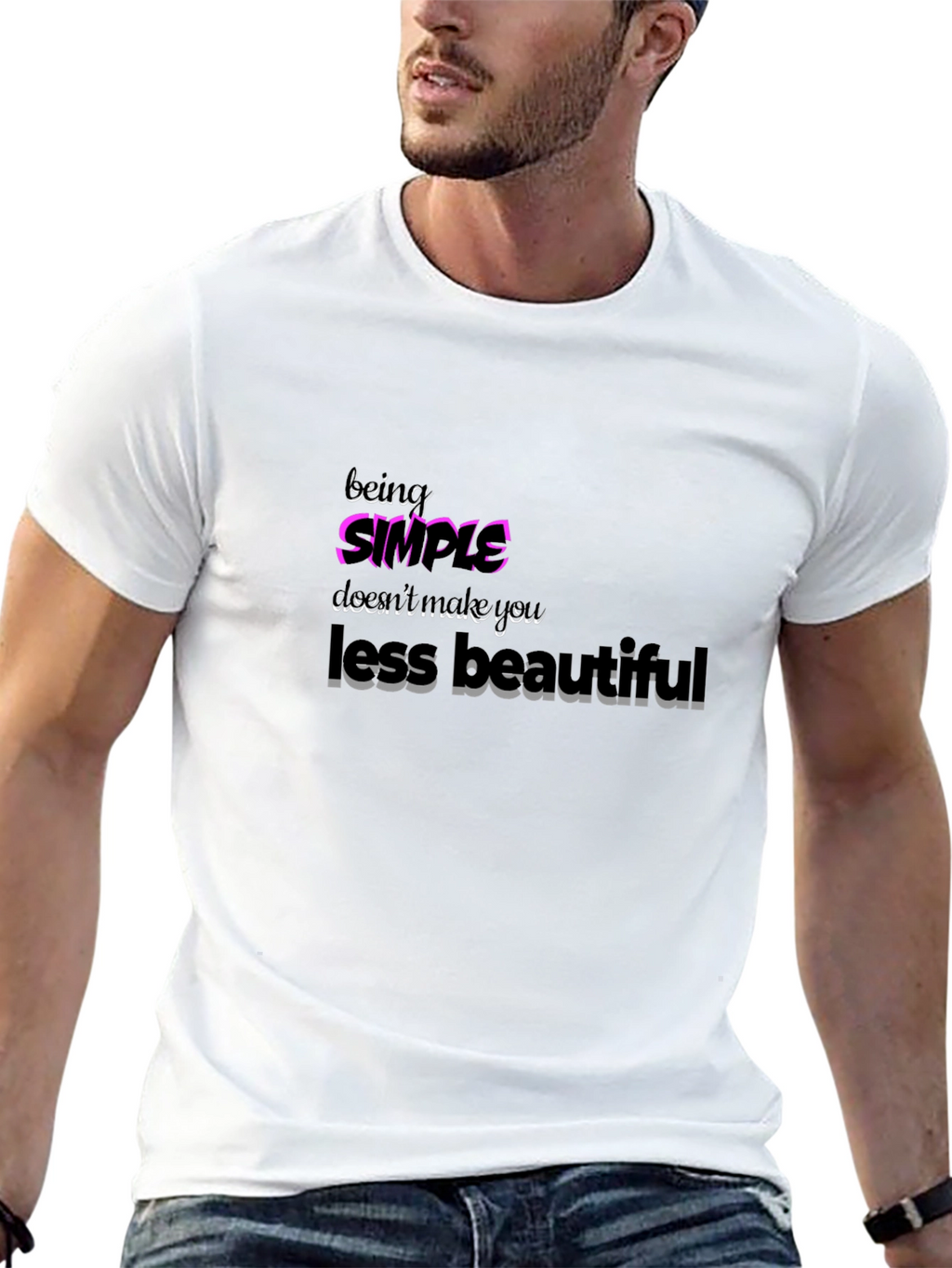 Simple Beauty T-Shirt: Stylish & Confident Statement Tee