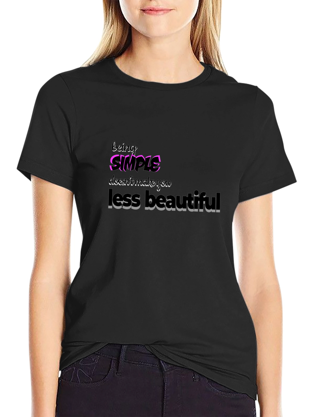 Simple Beauty T-Shirt: Stylish & Confident Statement Tee