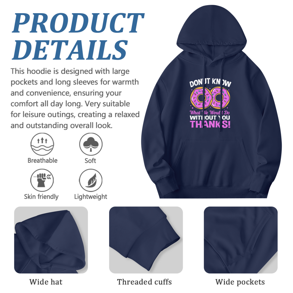 Donut Worry Be Happy Hoodie