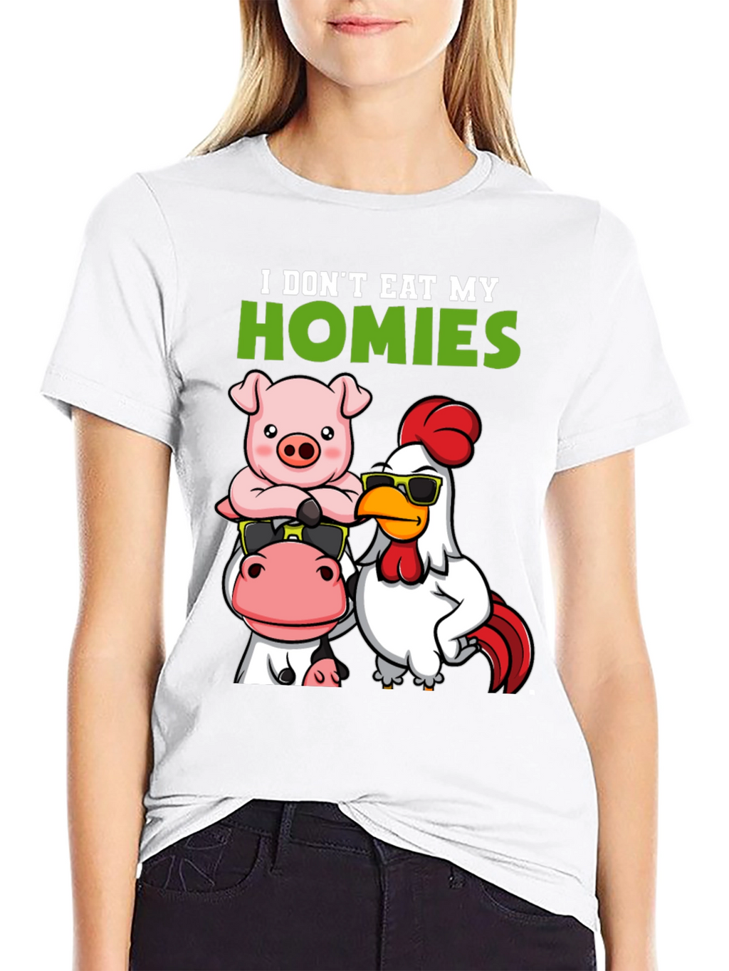 Vegan I Dont Eat My Homies Graphic Tee