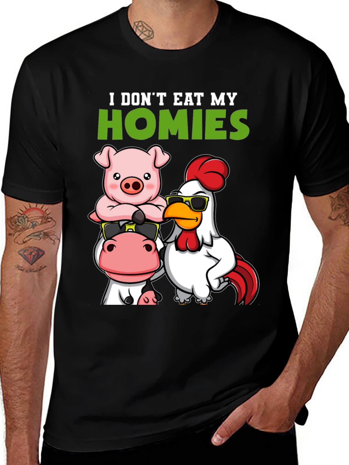 Vegan I Dont Eat My Homies Graphic Tee