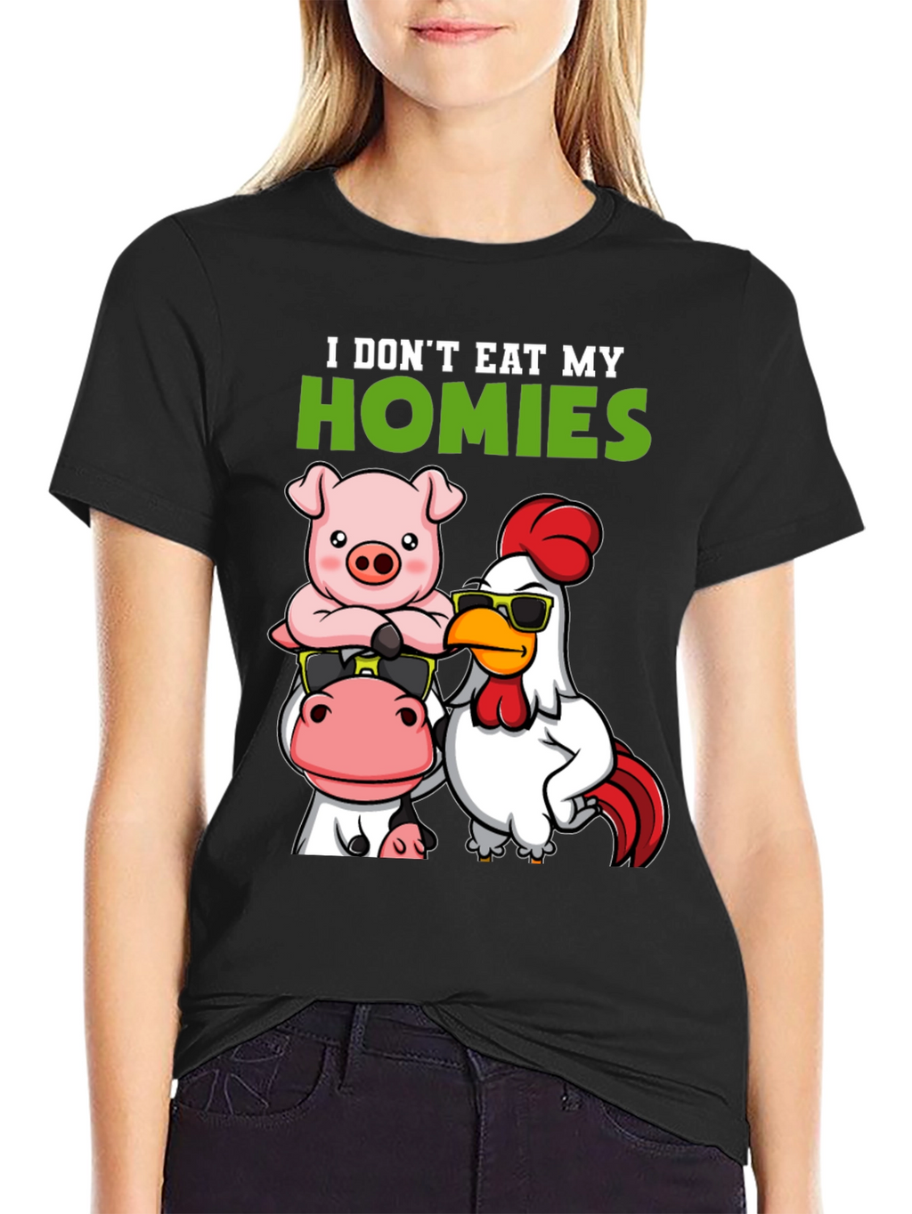 Vegan I Dont Eat My Homies Graphic Tee