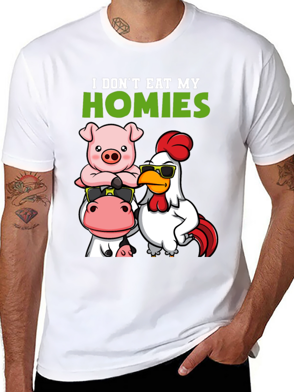 Vegan I Dont Eat My Homies Graphic Tee