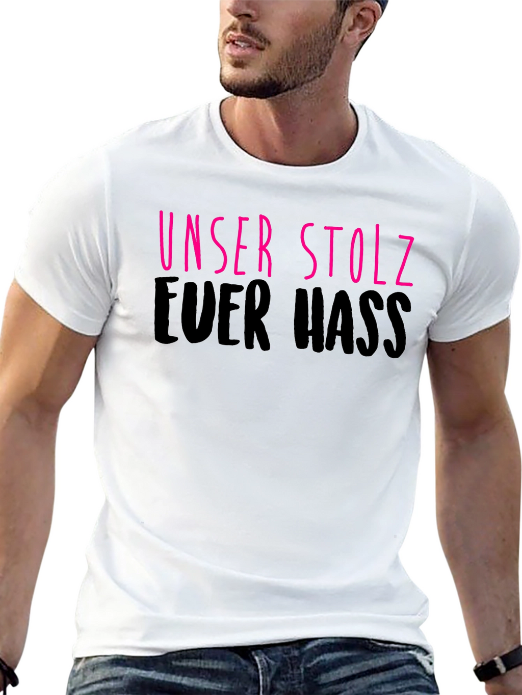 Unser Stolz Euer Hass Black Graphic Tee