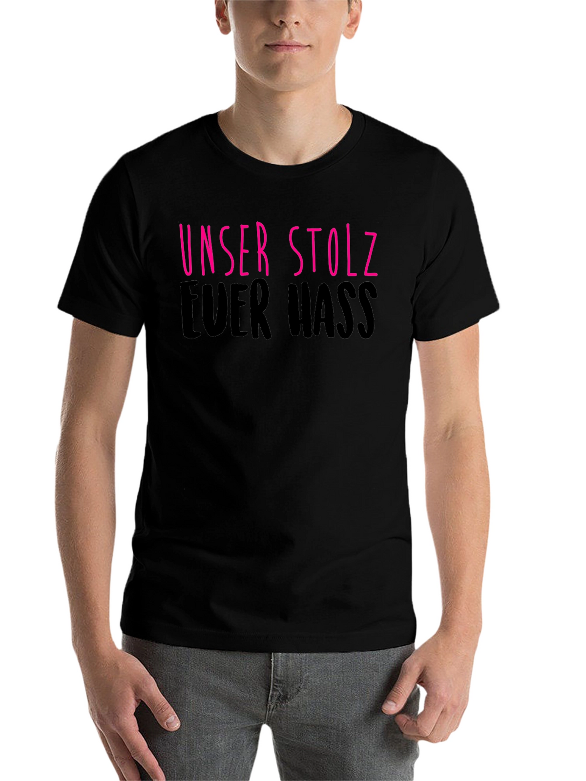 Unser Stolz Euer Hass Black Graphic Tee