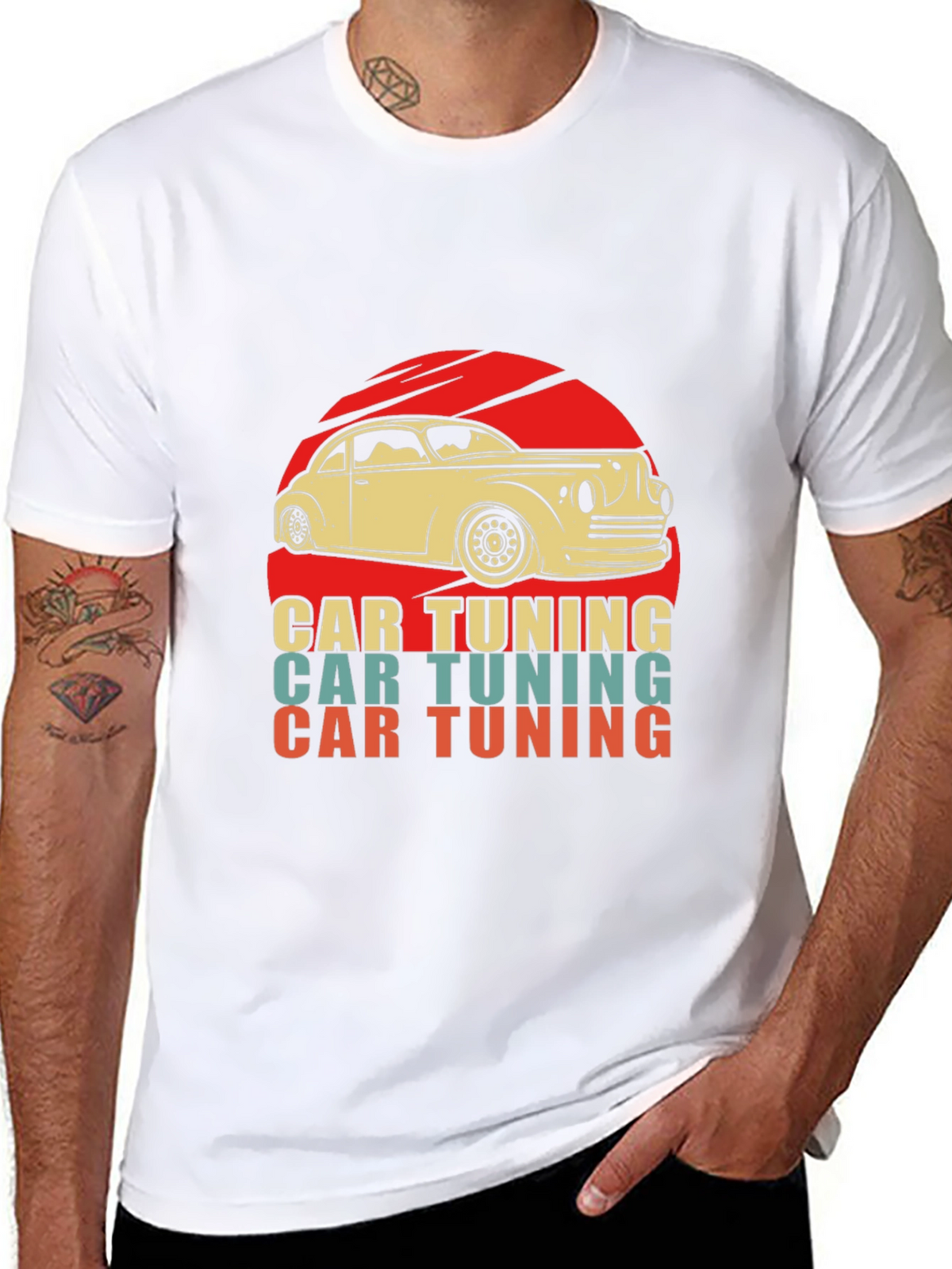 Retro Car Tuning Graphic T-Shirt