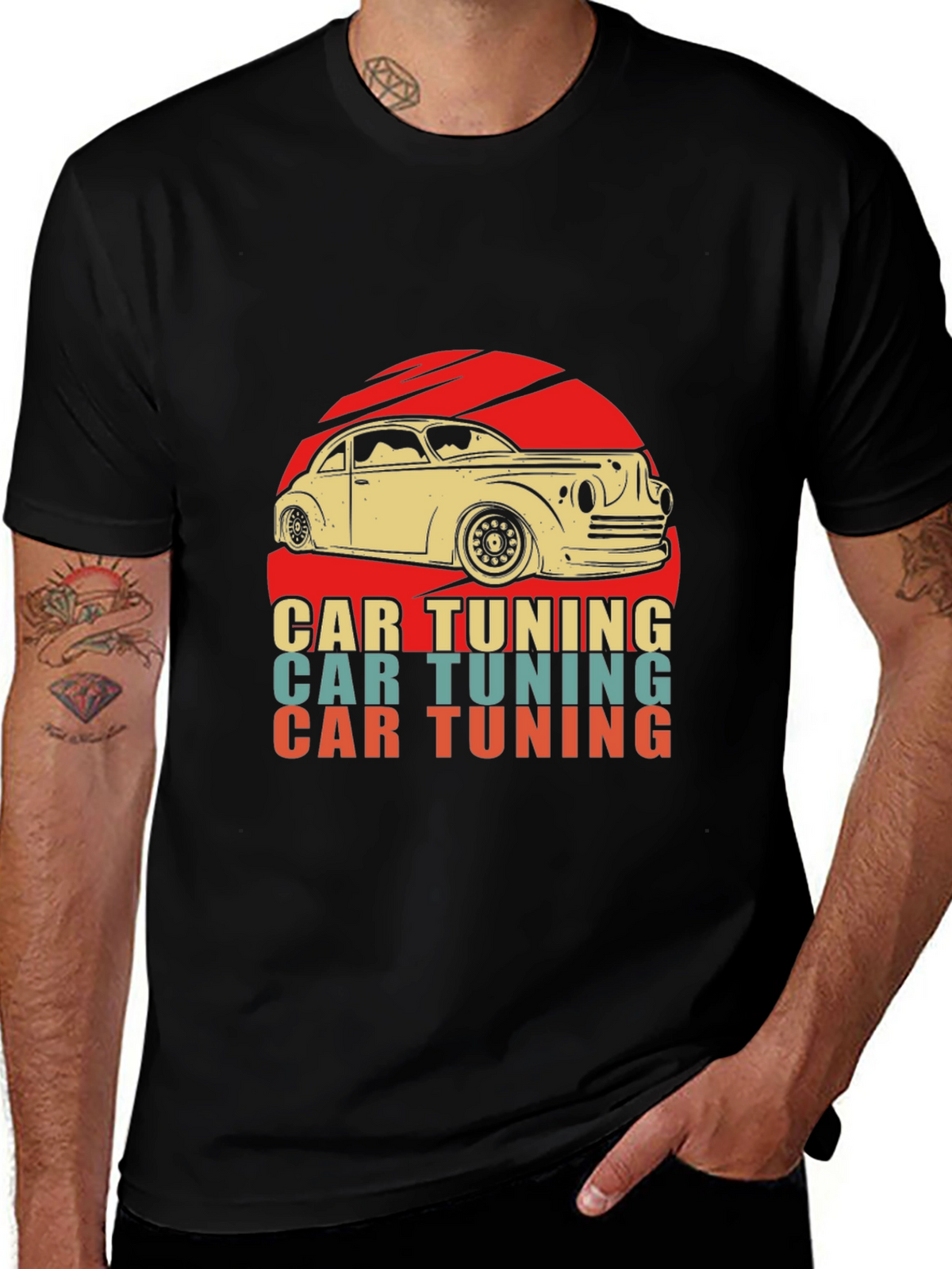 Retro Car Tuning Graphic T-Shirt