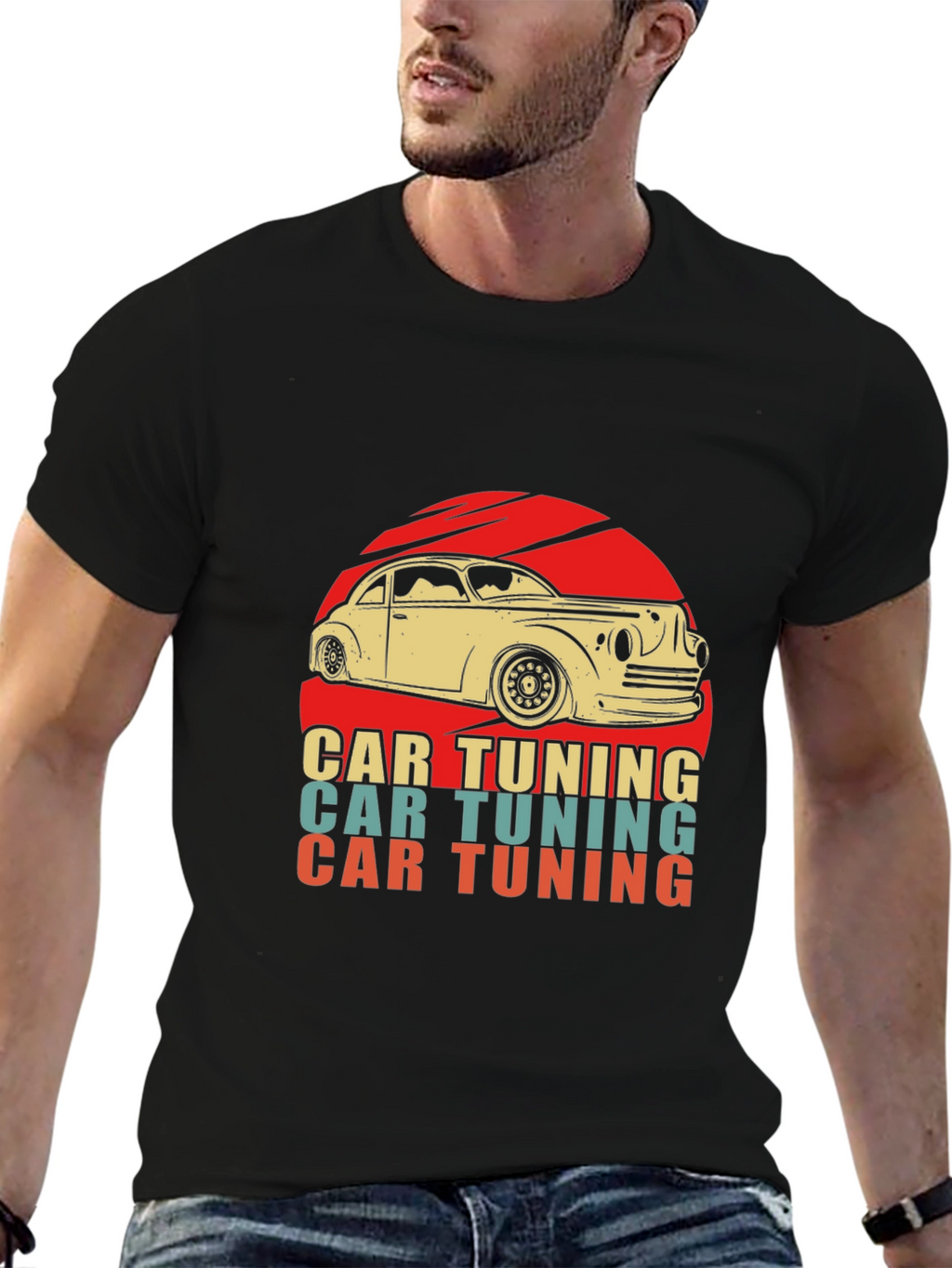 Retro Car Tuning Graphic T-Shirt
