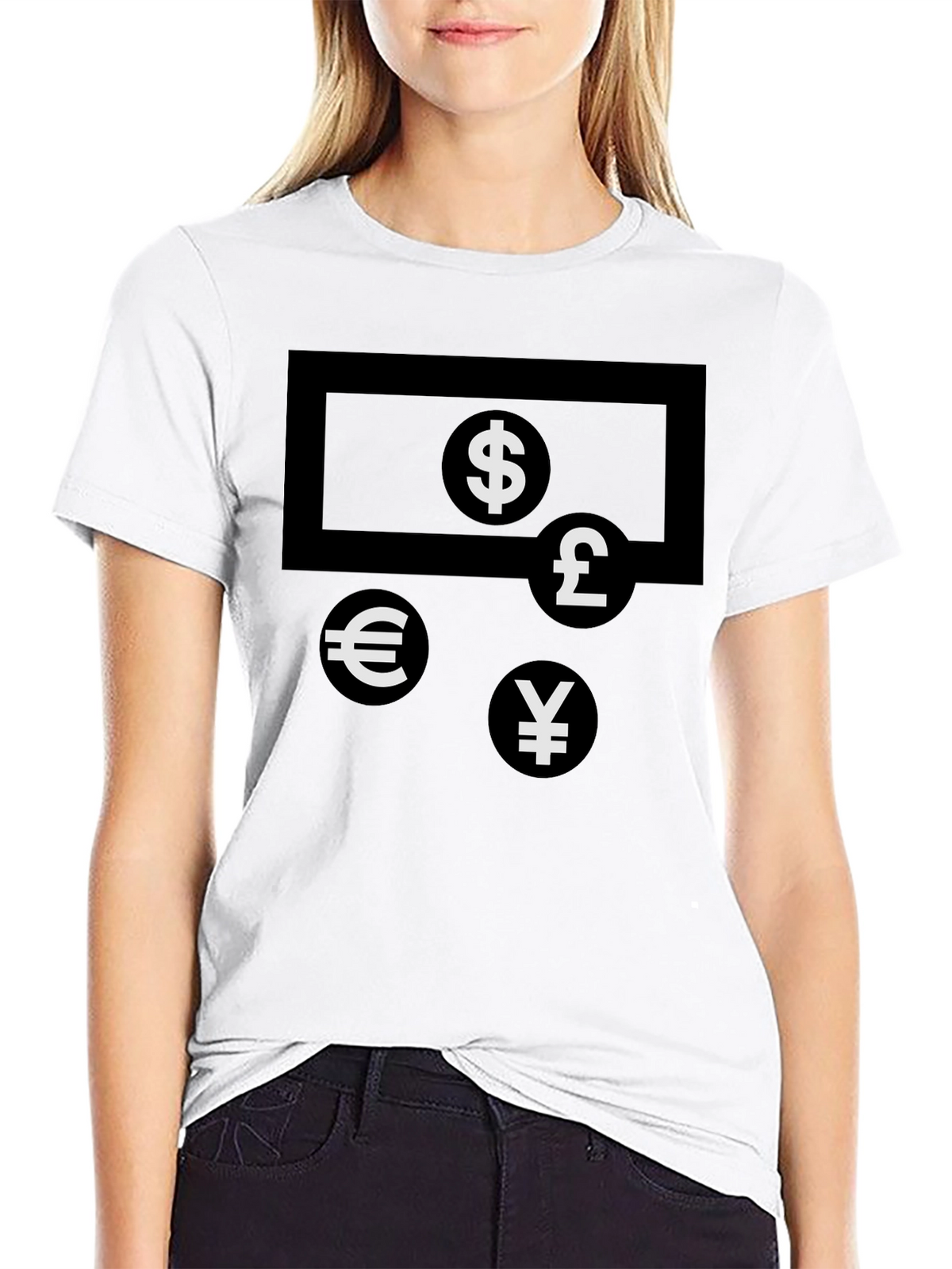 Currency Symbols T-Shirt - Black