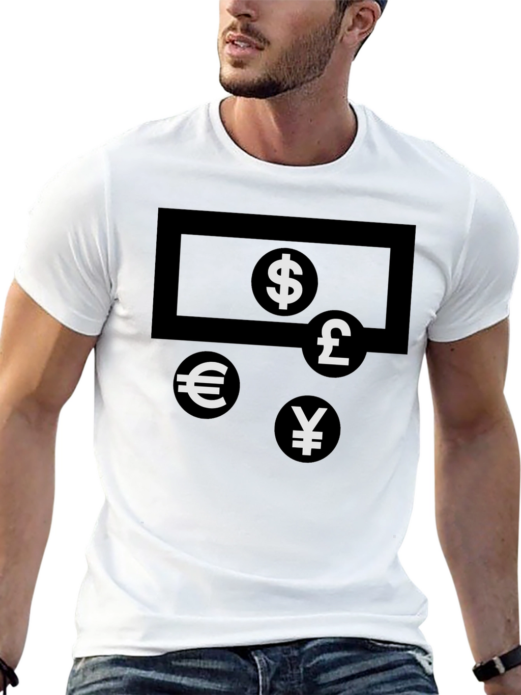 Currency Symbols T-Shirt - Black