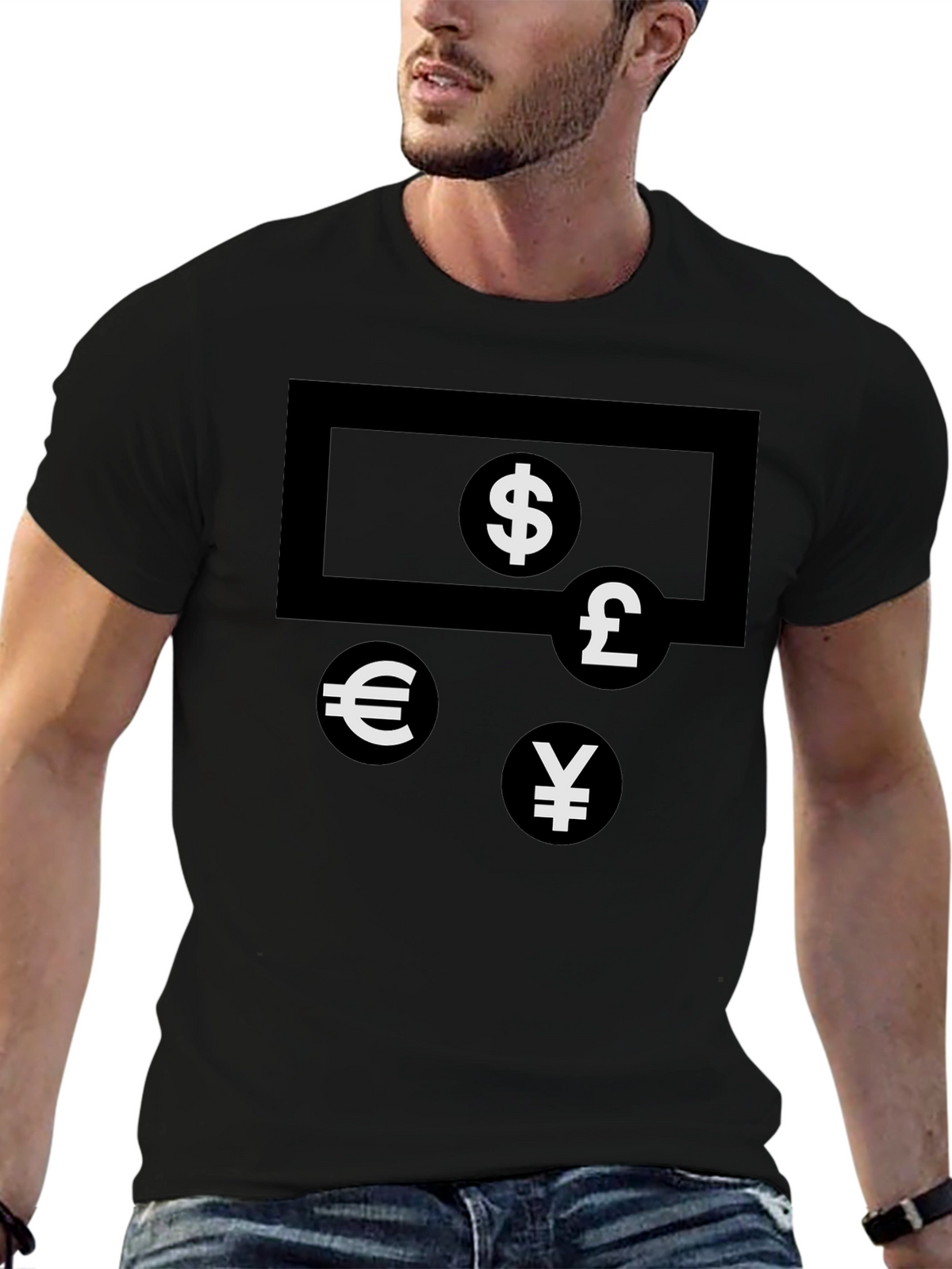 Currency Symbols T-Shirt - Black