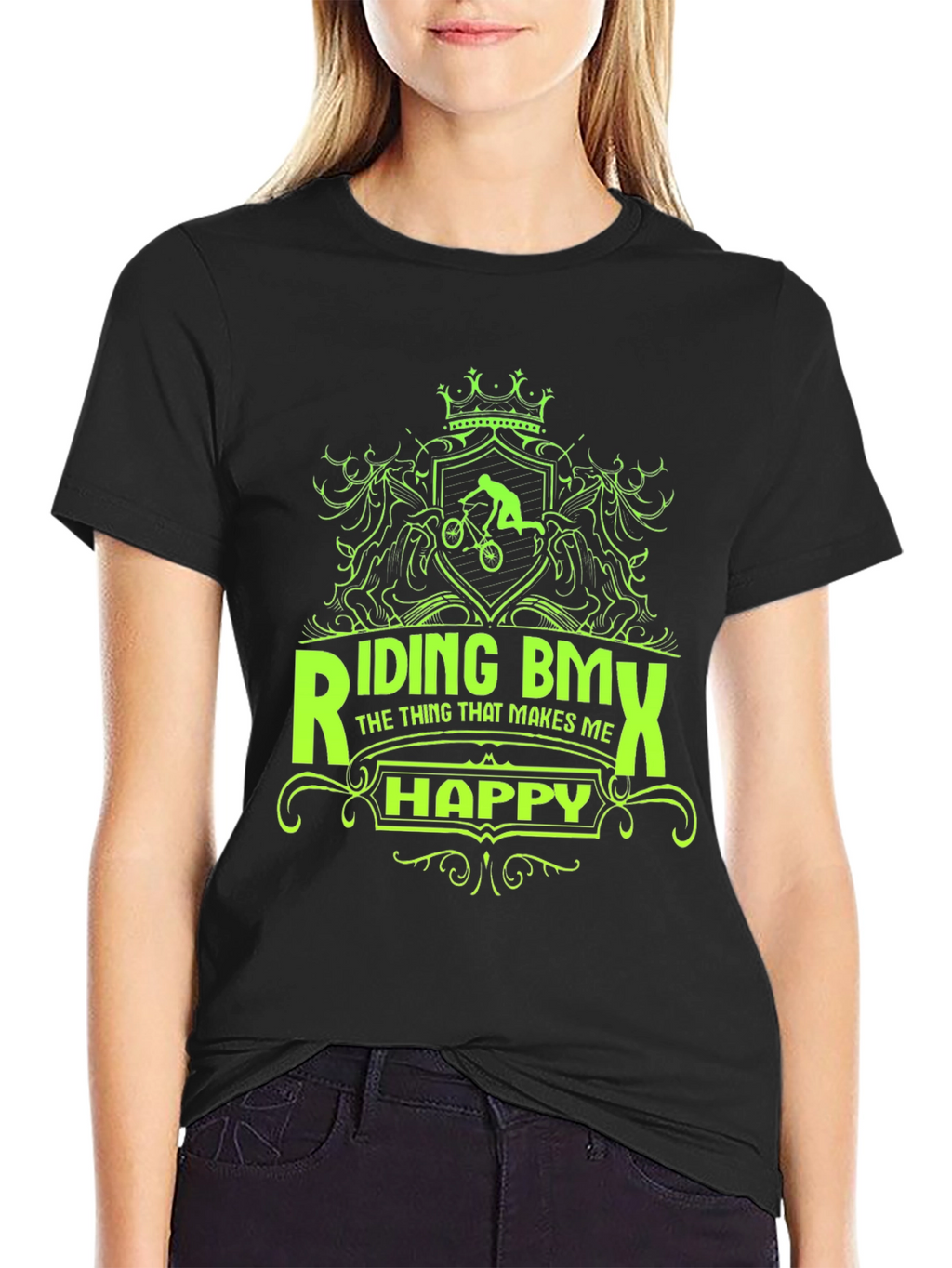 Riding BMX T-Shirt - Makes Me Happy Graphic Tee