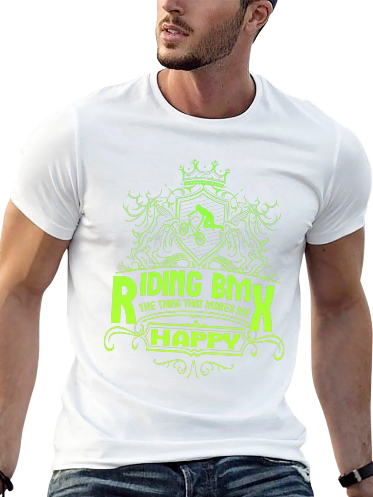 Riding BMX T-Shirt - Makes Me Happy Graphic Tee