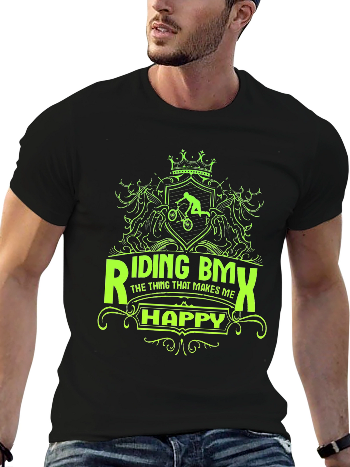 Riding BMX T-Shirt - Makes Me Happy Graphic Tee
