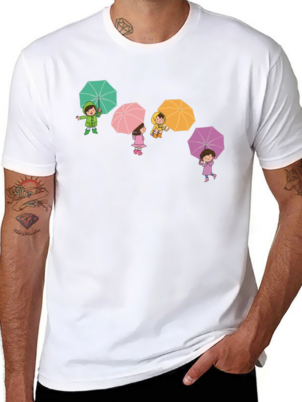 Umbrella Kids Graphic Tee - Black