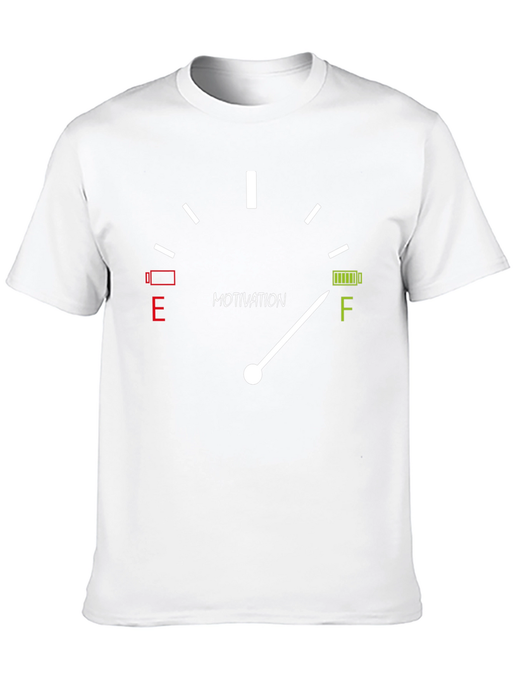 Motivation Gauge T-Shirt - Full Battery Funny Tee