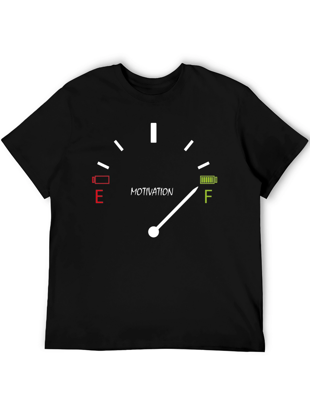 Motivation Gauge T-Shirt - Full Battery Funny Tee