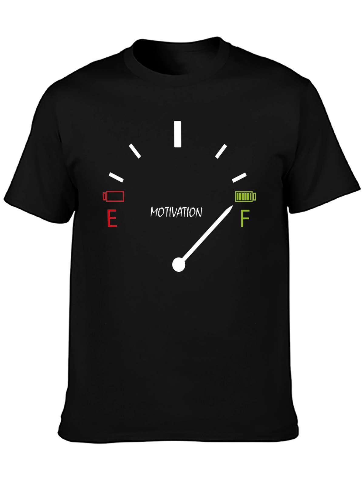 Motivation Gauge T-Shirt - Full Battery Funny Tee