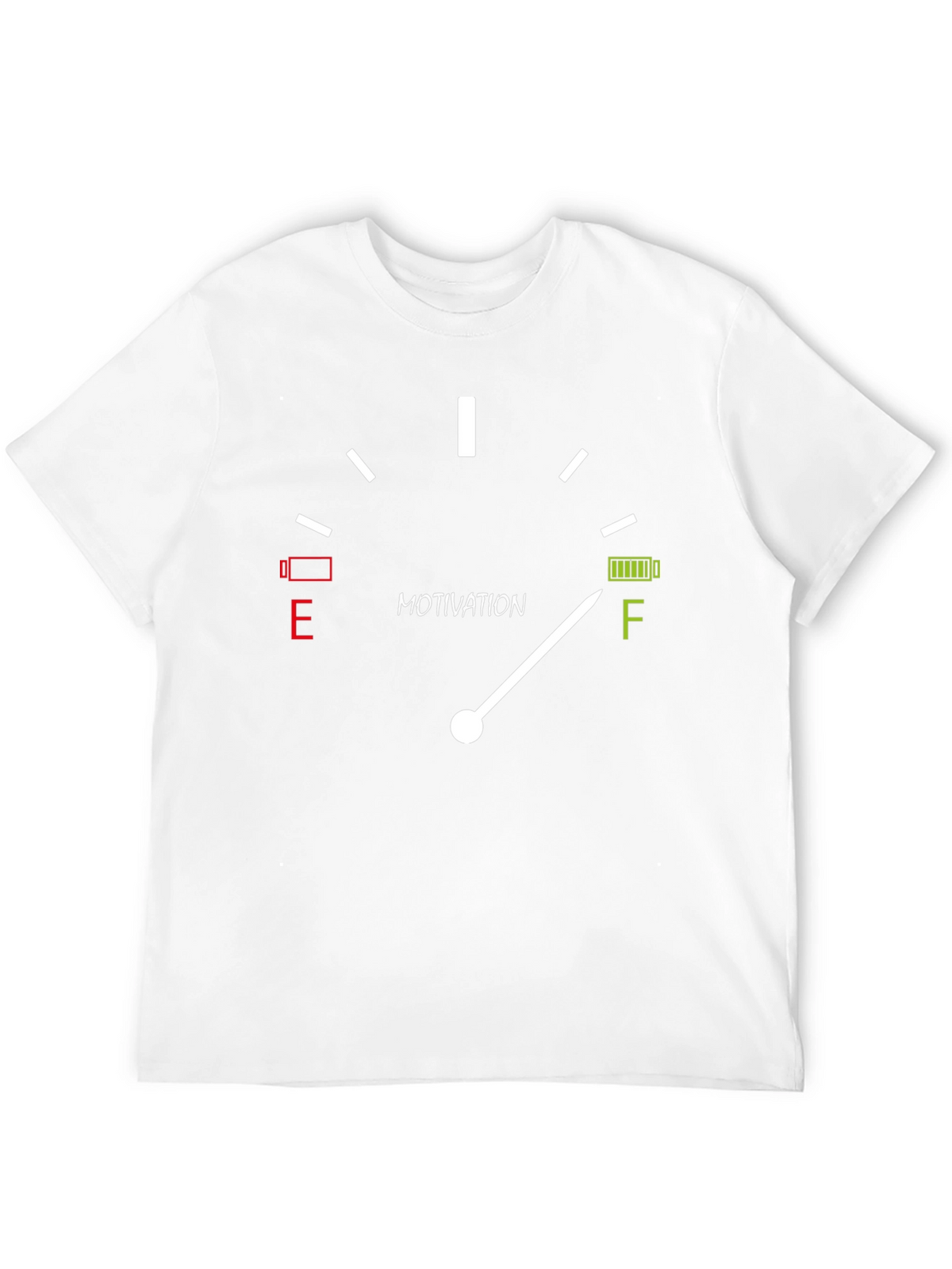 Motivation Gauge T-Shirt - Full Battery Funny Tee