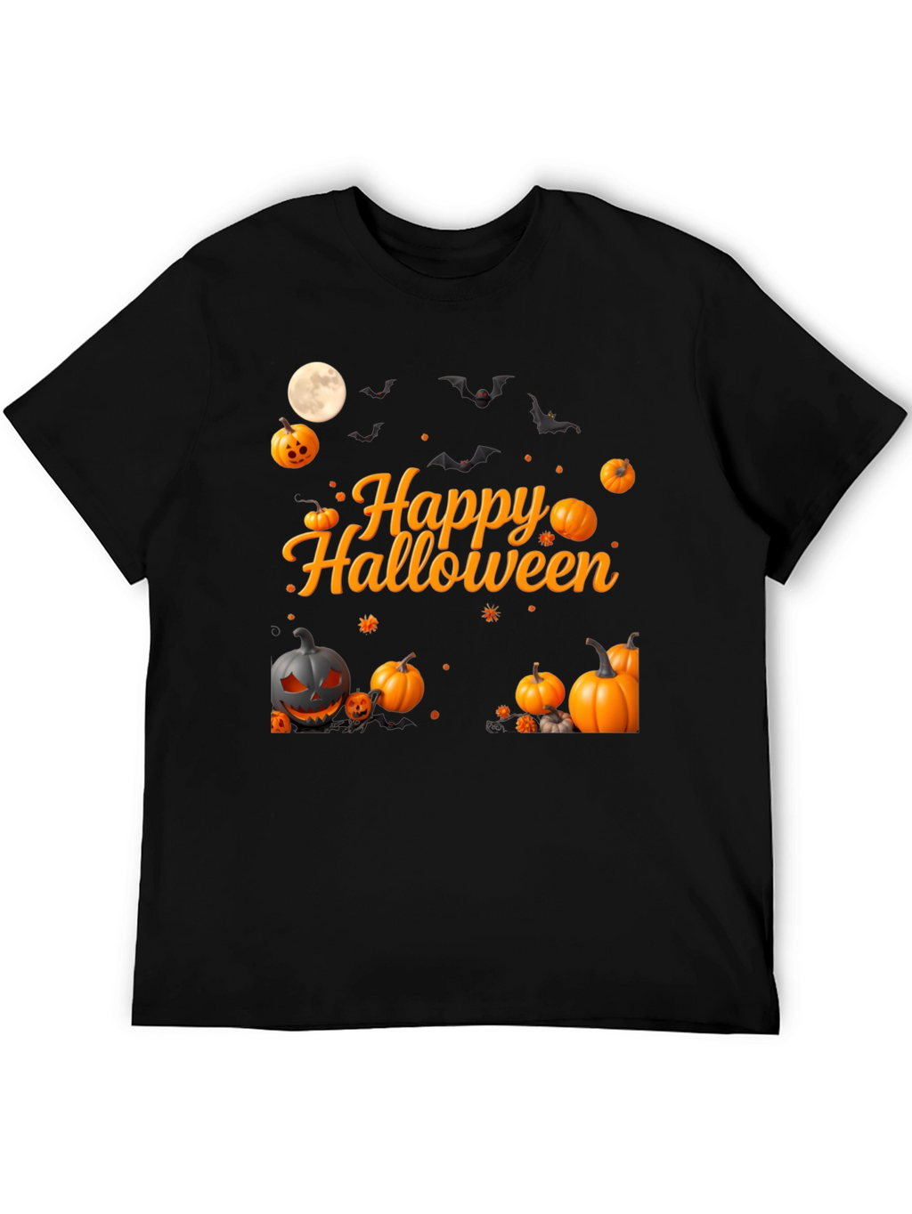Happy Halloween Pumpkin Bats T-Shirt
