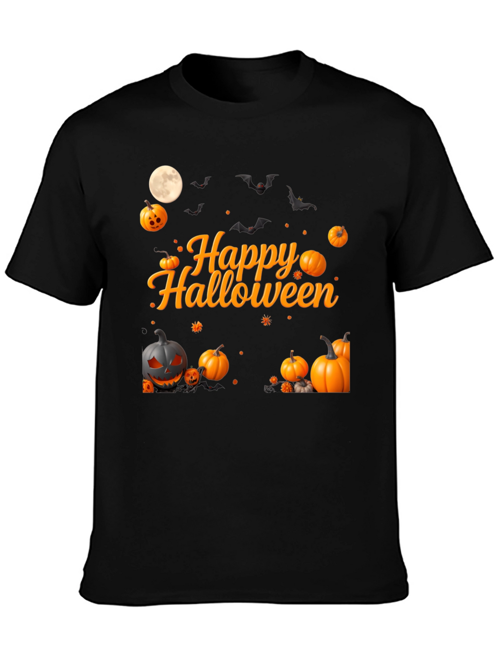 Happy Halloween Pumpkin Bats T-Shirt