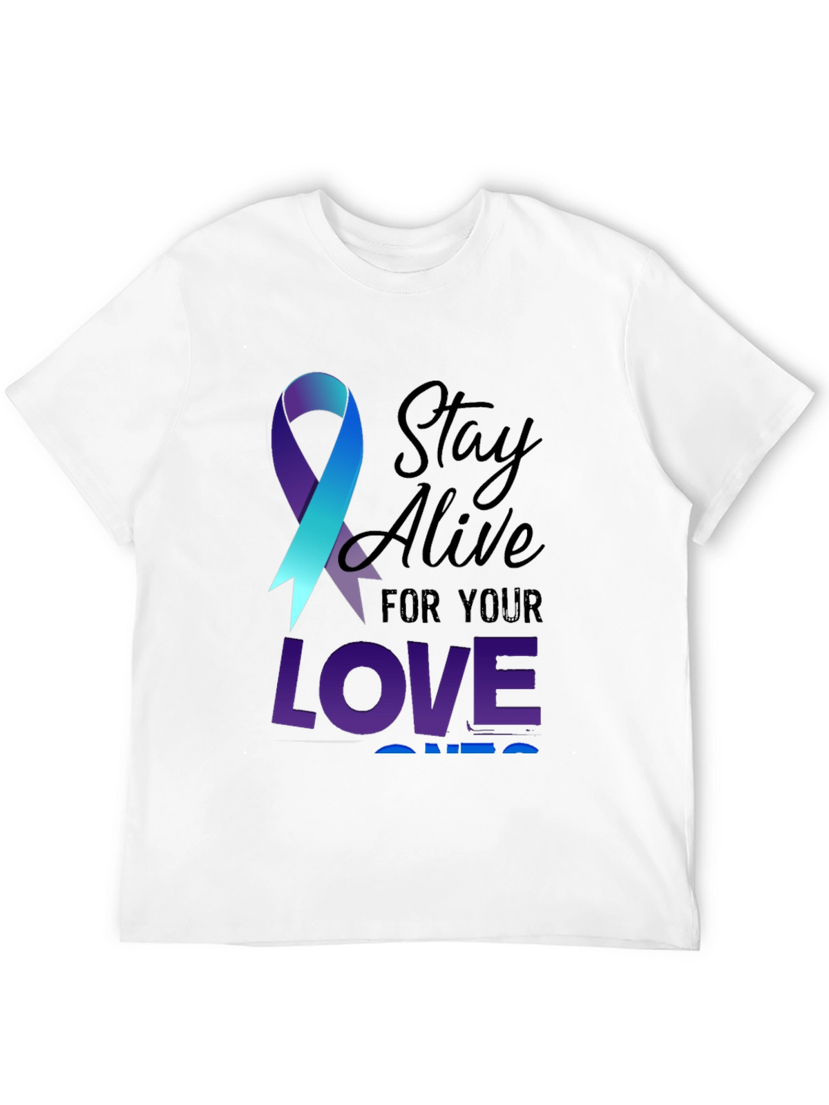 Stay Alive Ribbon Graphic Tee