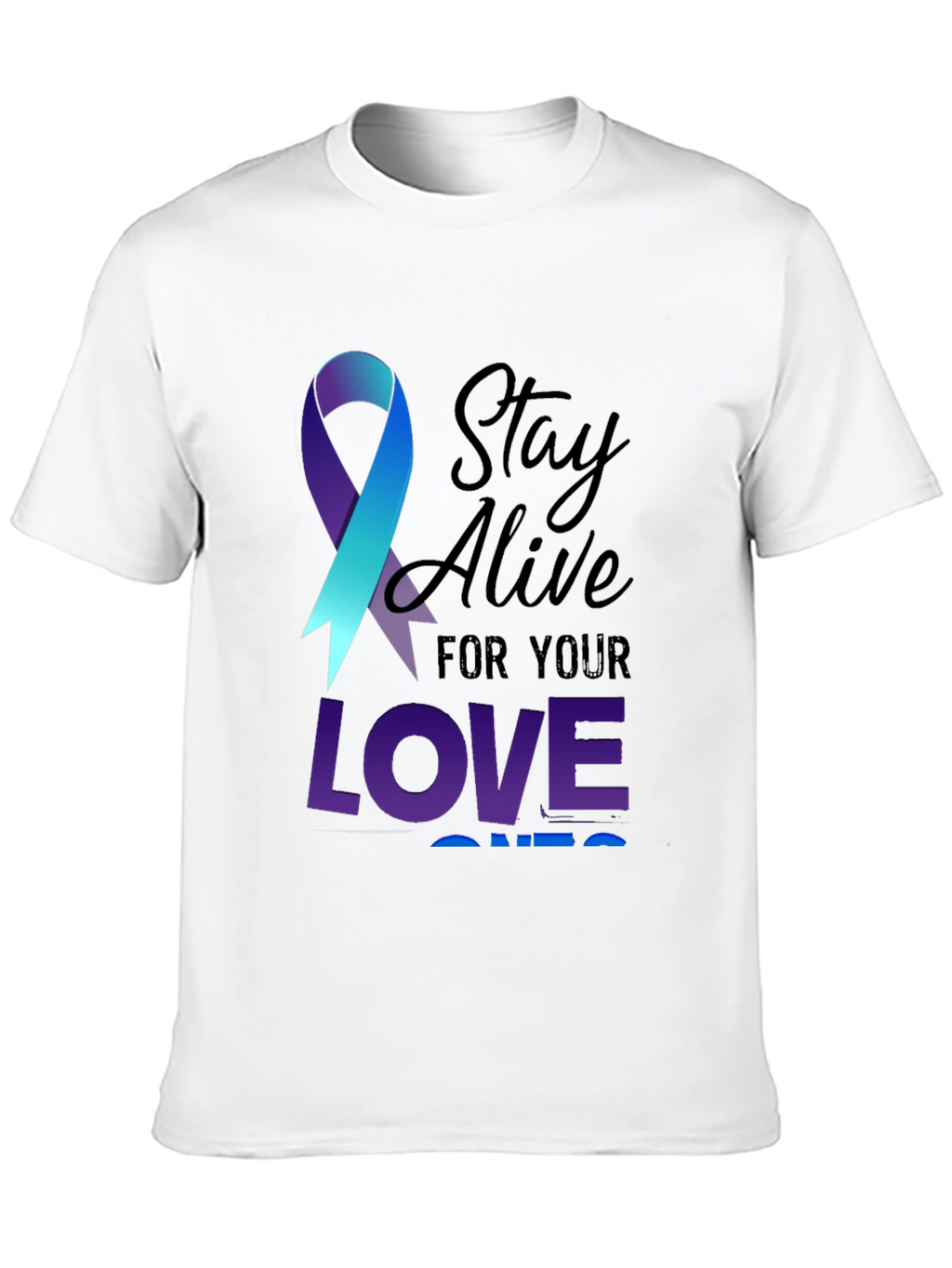 Stay Alive Ribbon Graphic Tee