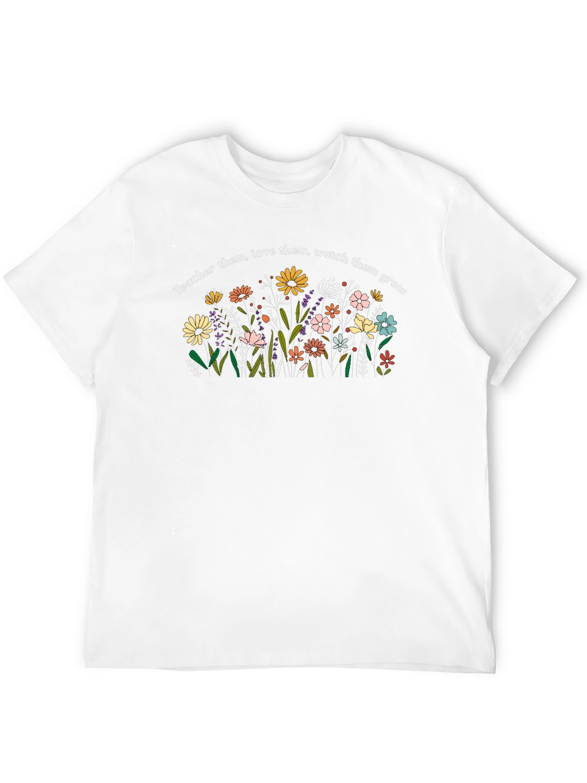Teacher Love & Grow Floral T-Shirt