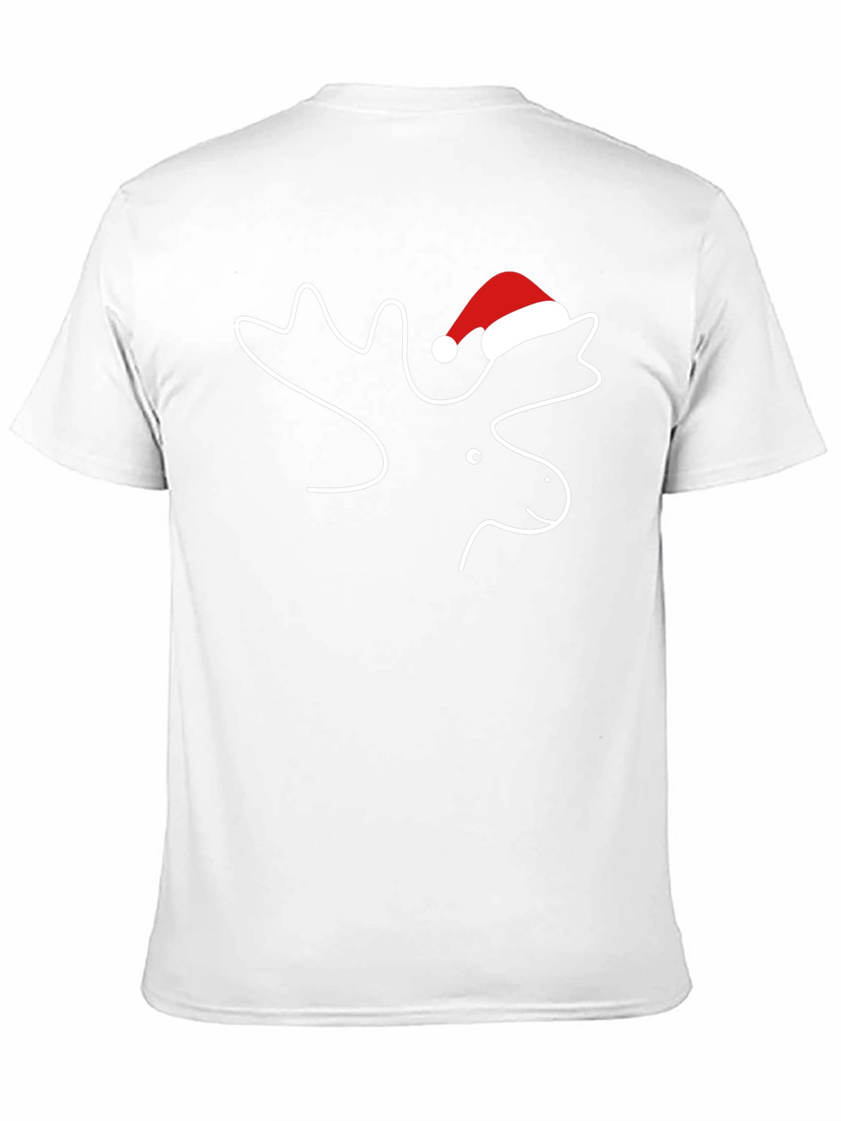 Moose with Santa Hat T-Shirt - Holiday Season