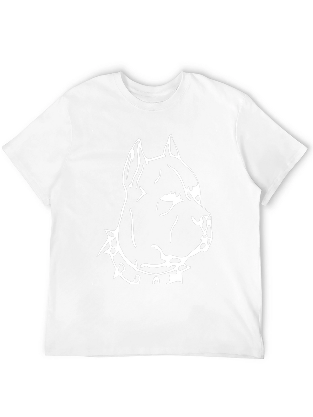 Black T-Shirt with Pitbull Dog Graphic